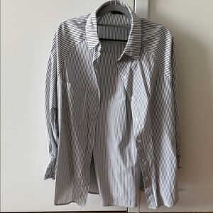 Elegant Striped Women's Button Down Shirt